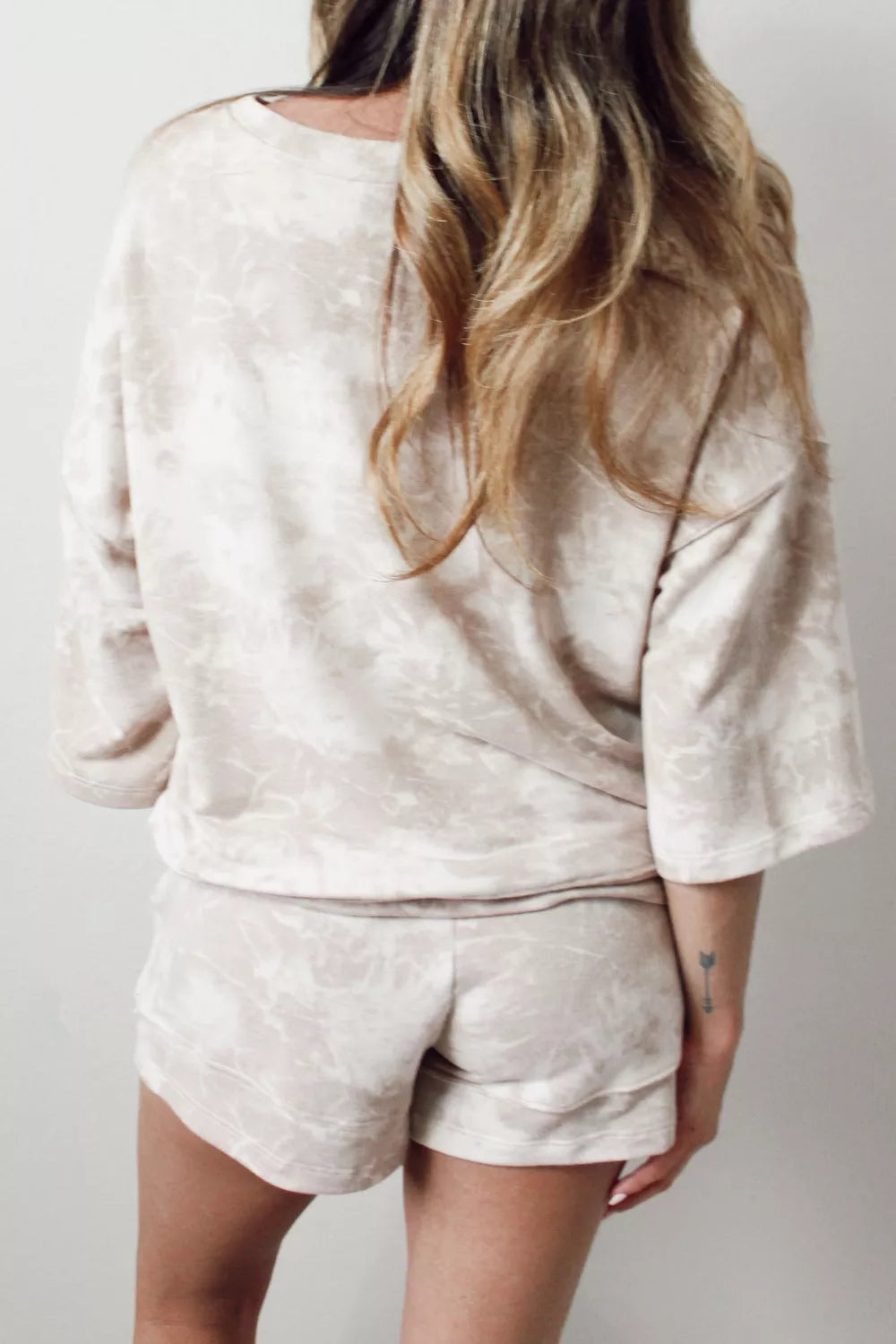 Relaxed Fit Tie-Dye Top and Shorts Set