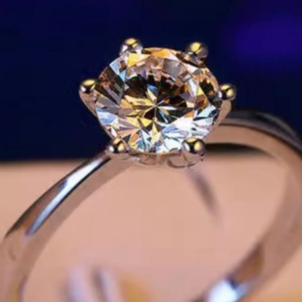 5 Carat 925 Sterling Silver Moissanite Ring
