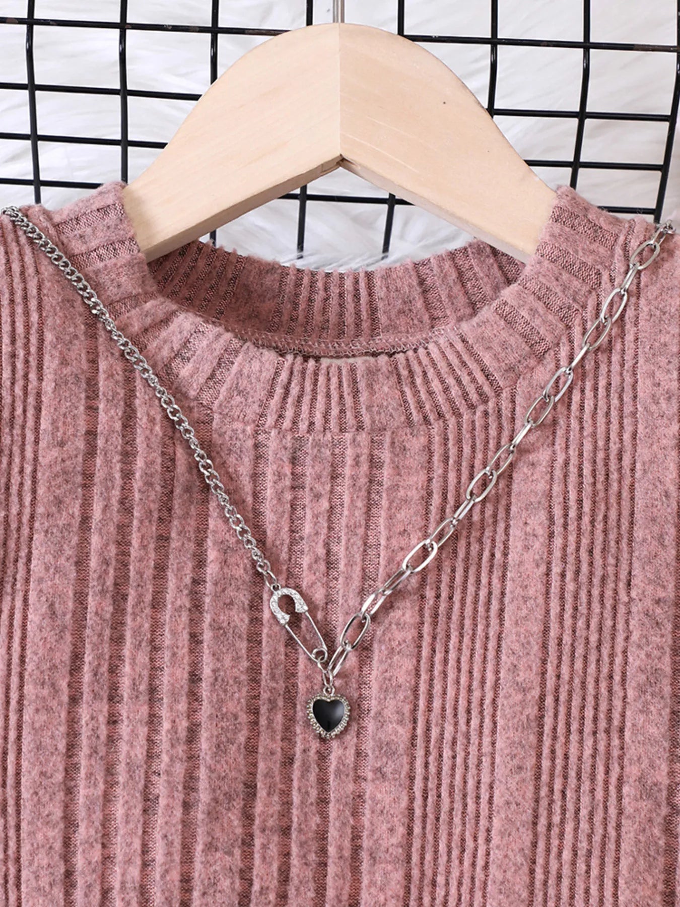 Children's Ribbed Knit Long Sleeve Dress