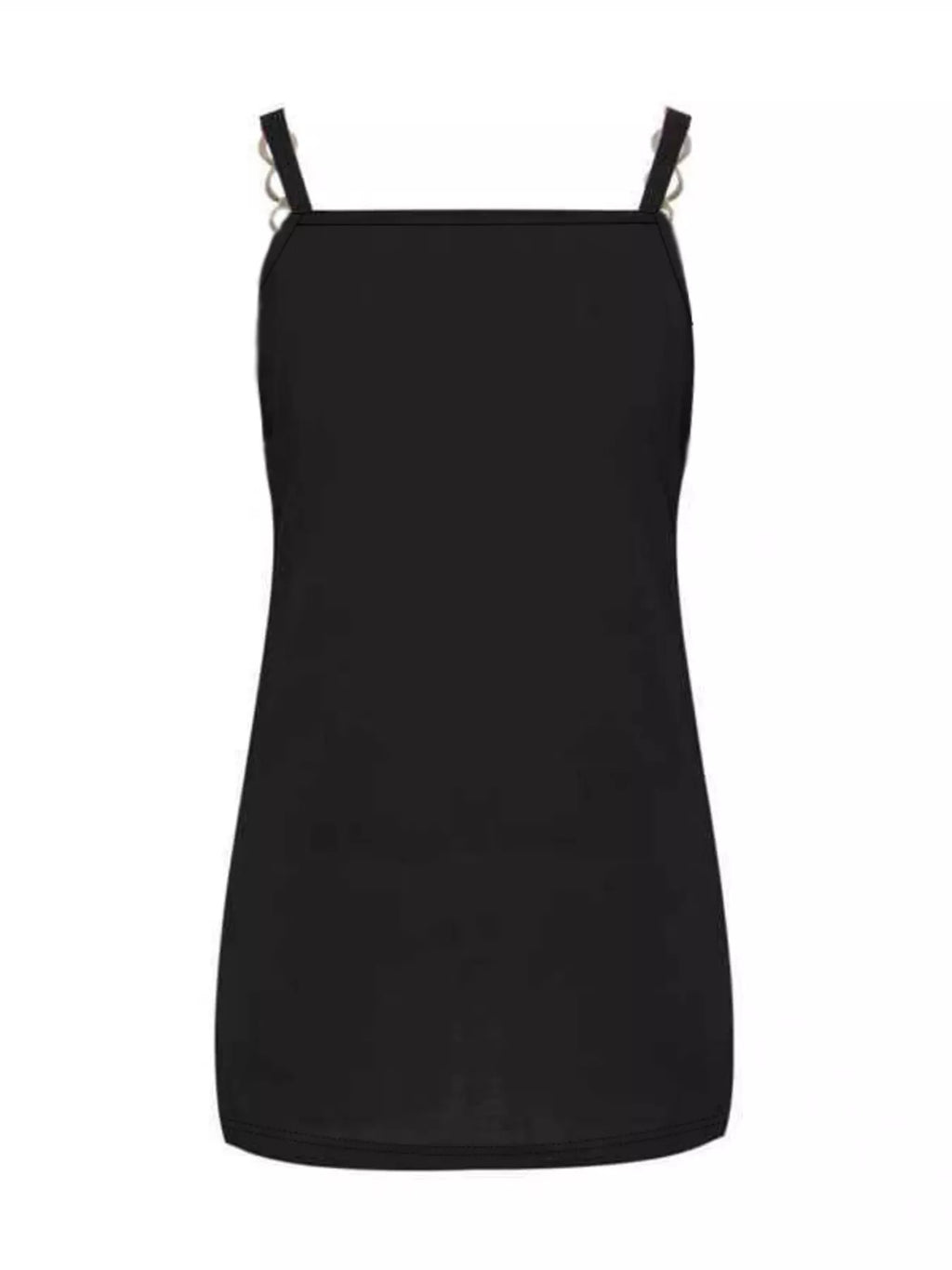 Zipper Detail Chain Strap Cami