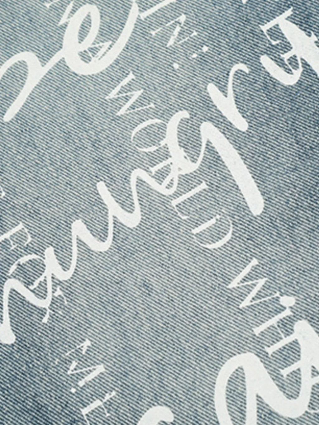 Men's Graffiti Text Print Straight Leg Jeans