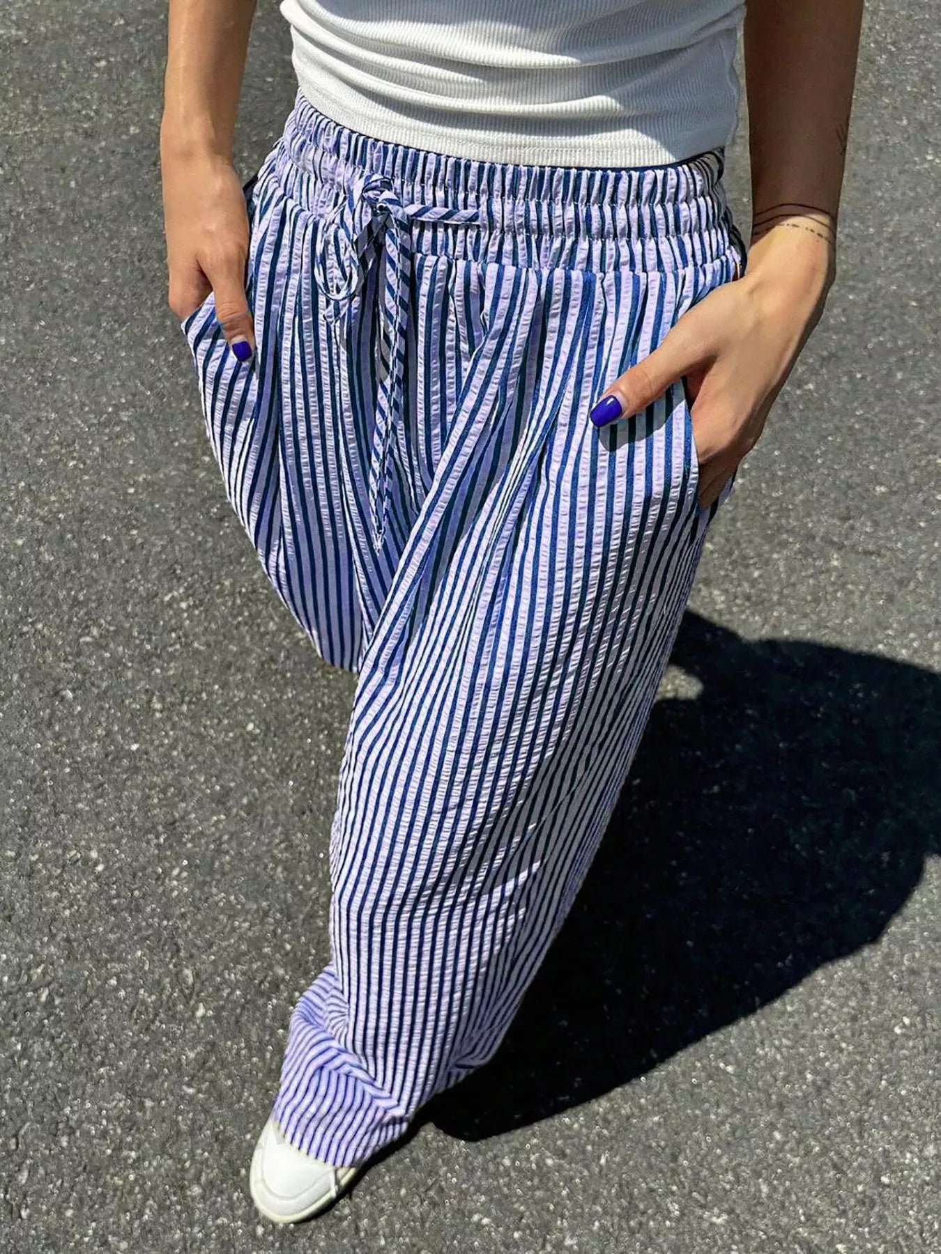 Striped Wide Leg Pants