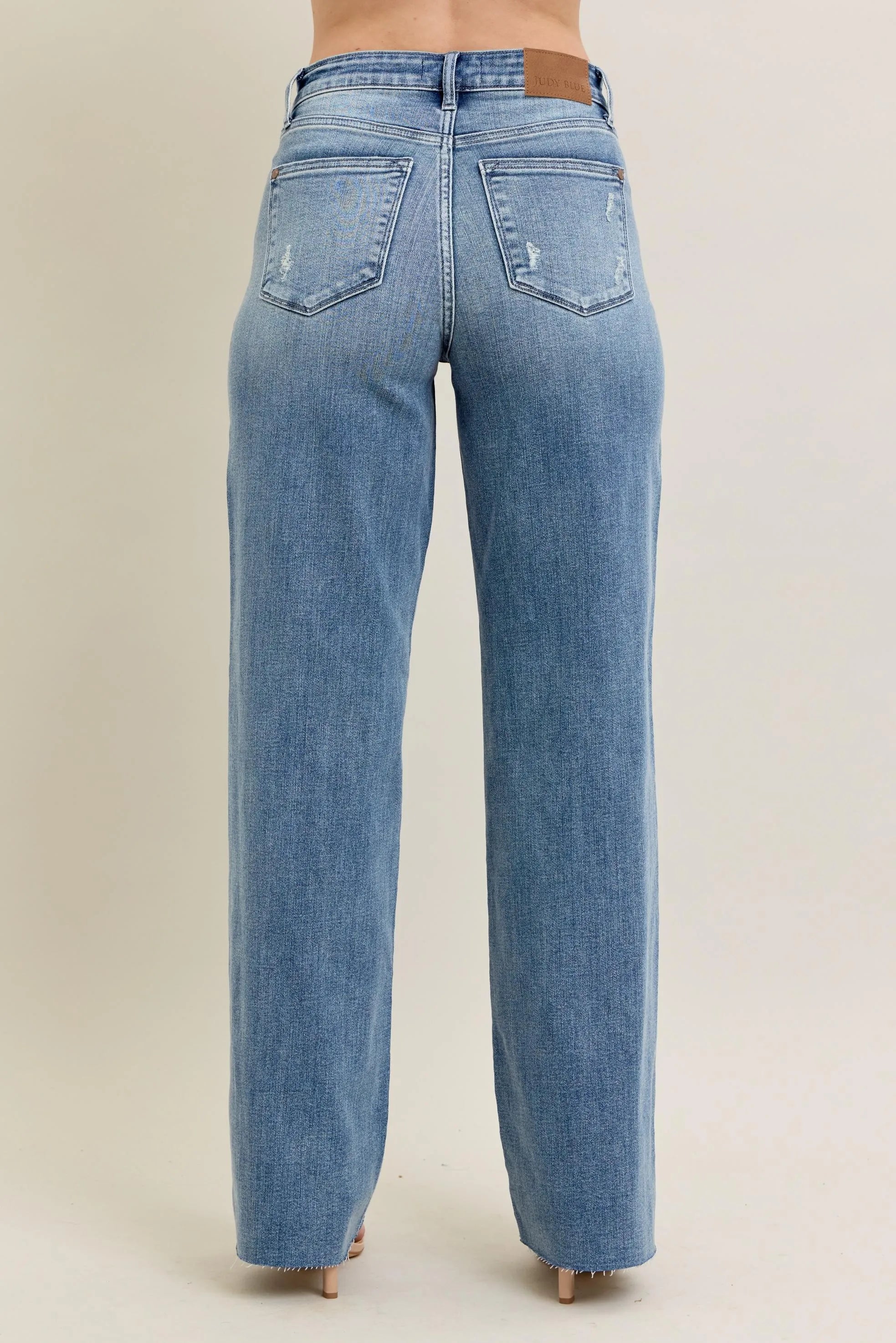 Judy Blue Full Size V - Front Baggy Jeans Plus Size