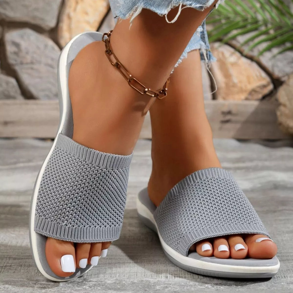 Open Toe Knit Sandals