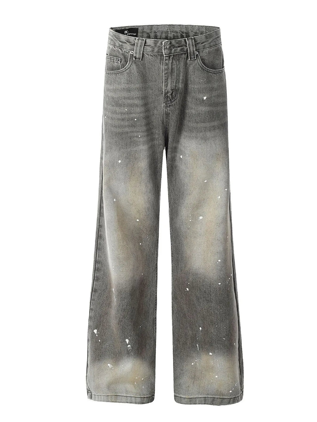 Men's Paint Splatter Wide Leg Jeans
