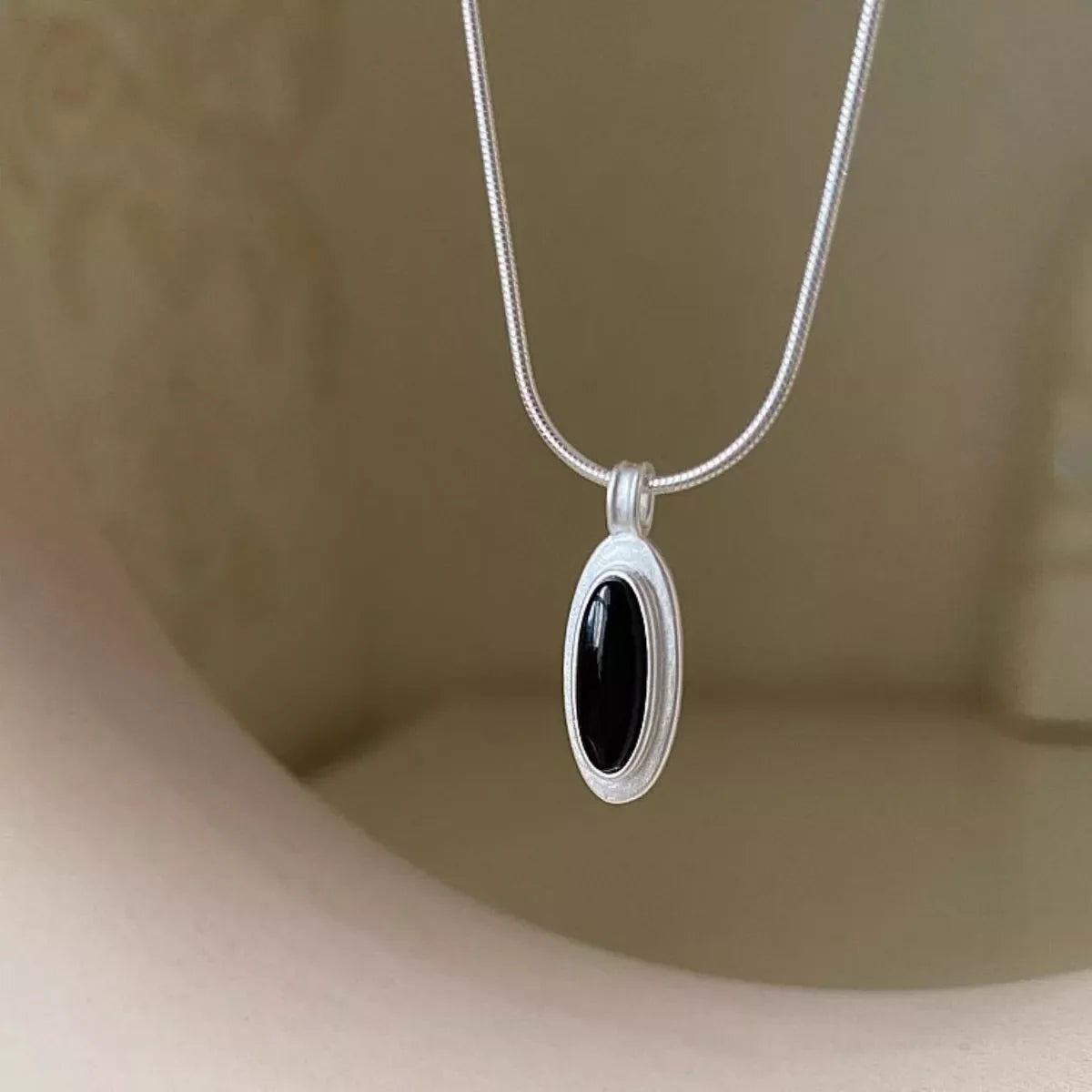 925 Sterling Silver Geometric Pendant Necklace