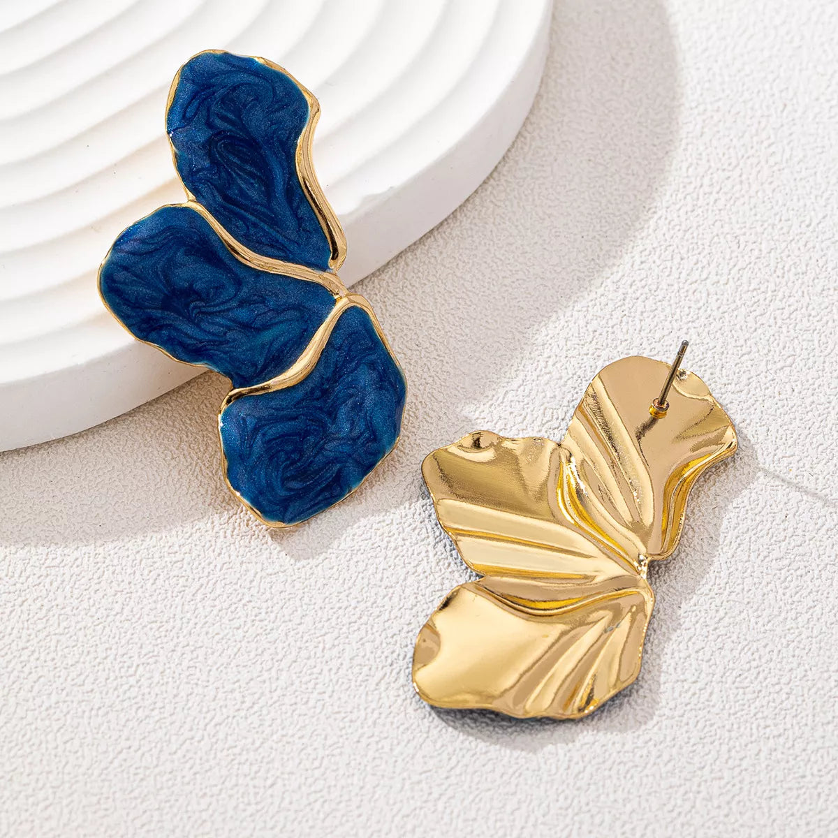 18K Gold-Plated Alloy Resin Drop Earrings