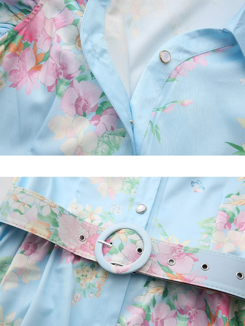 Floral Print Ruffle Sleeve Midi Dress
