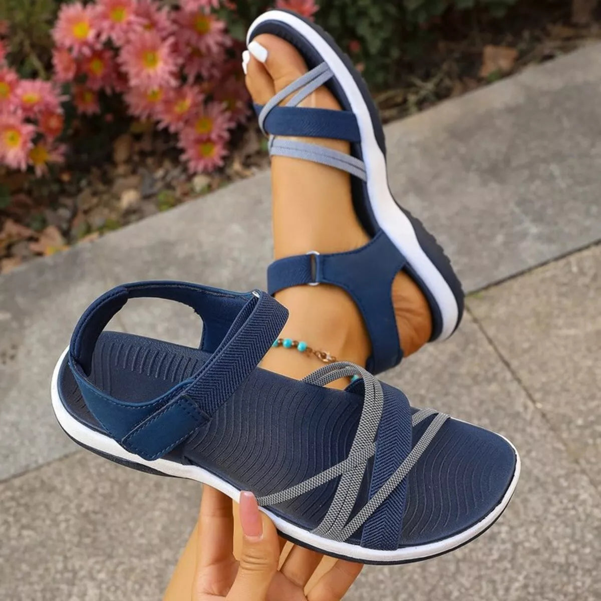 Adjustable Strap Open Toe Sandals