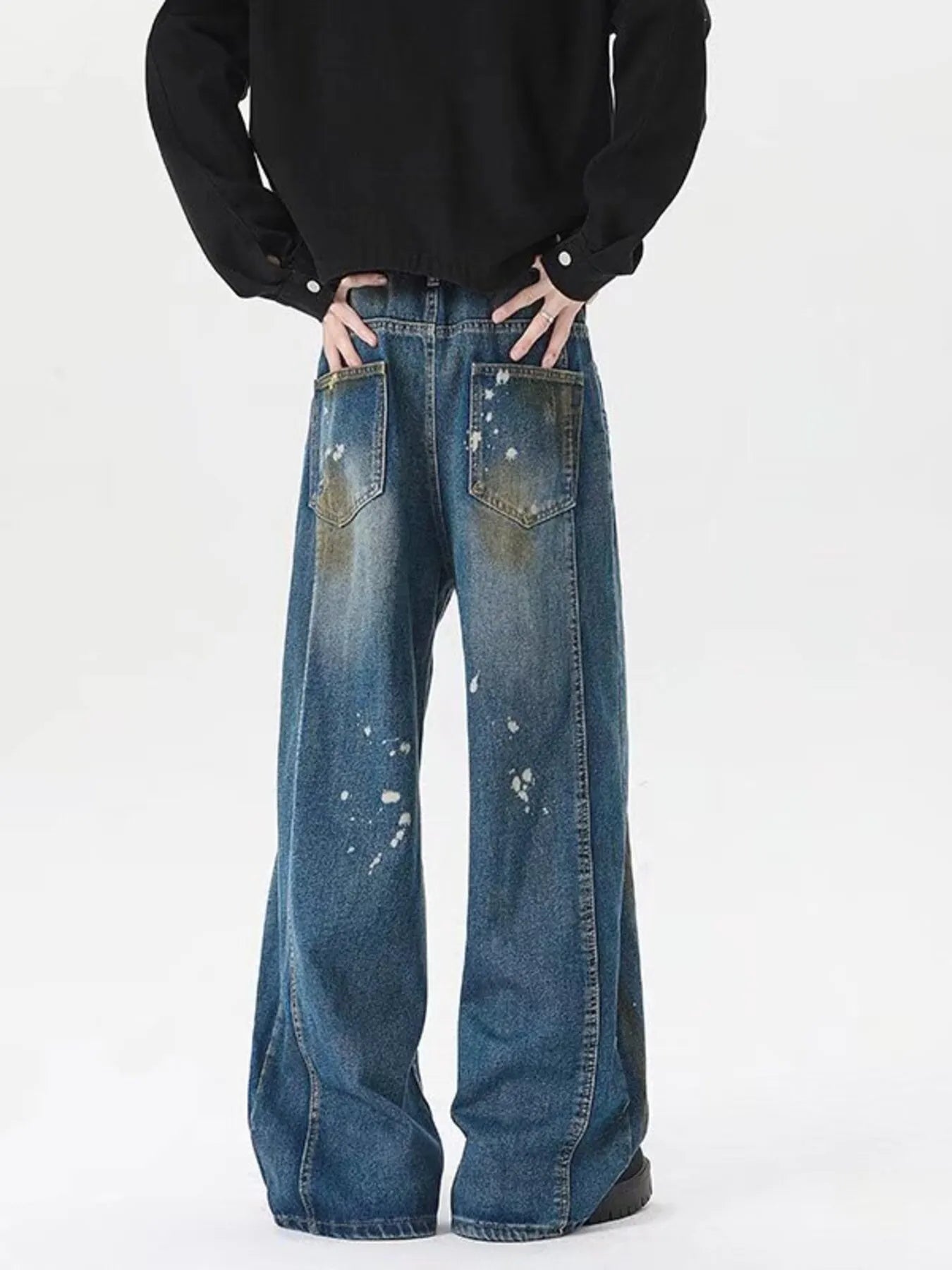 Men's Plus Size Wide Leg Jeans