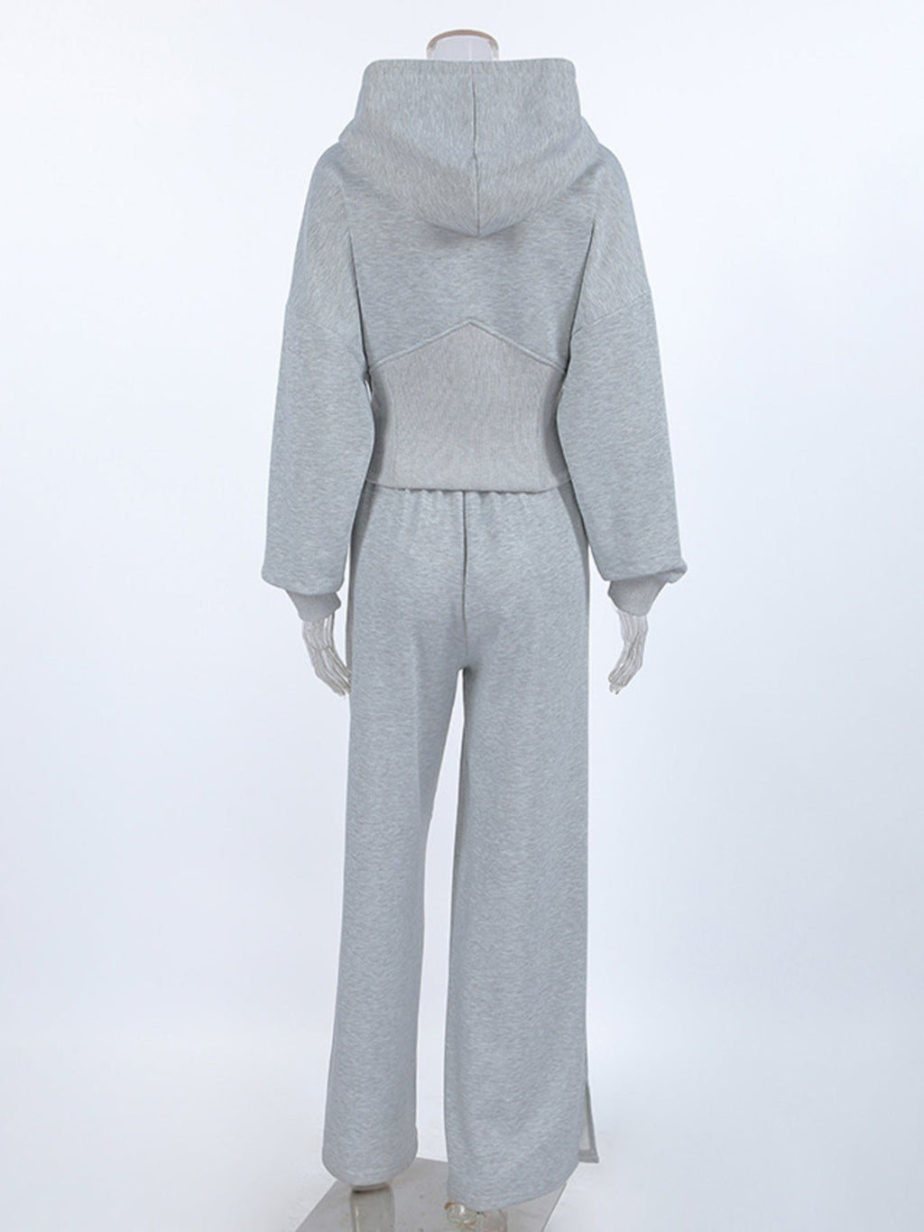 Zip Up Hoodie & Wide Leg Pants Set