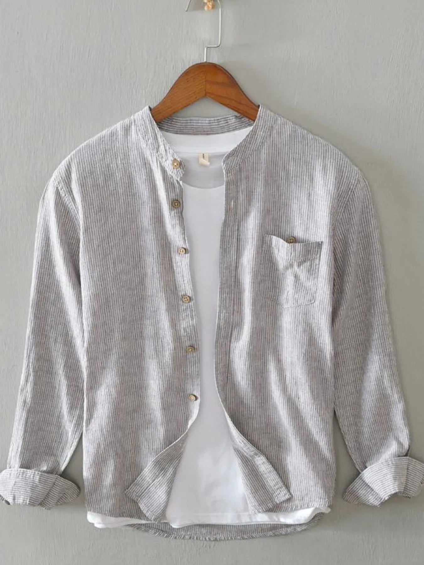 Men's Full Size Button Up Long Sleeve Shirt Plus Size