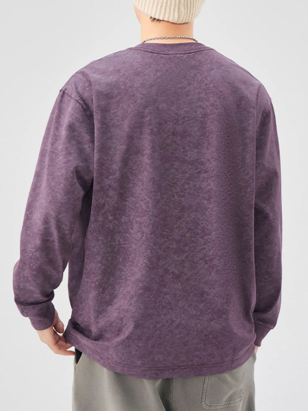 Men's Plus Size Graphic Round Neck Long Sleeve T-Shirt