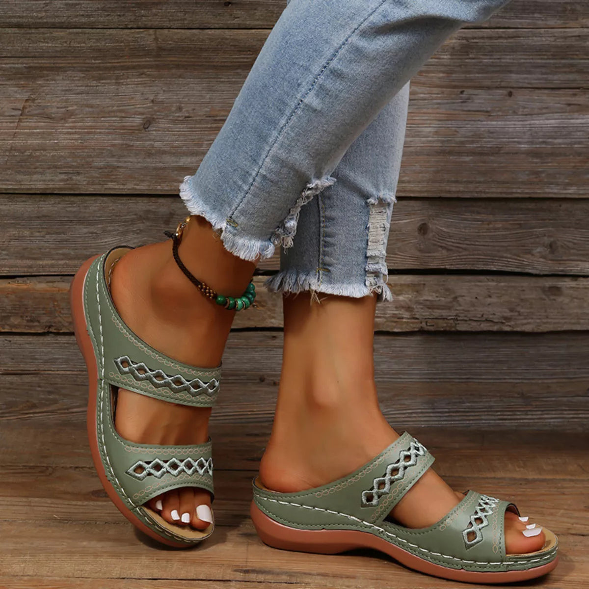 Open Toe Wedge Sandals