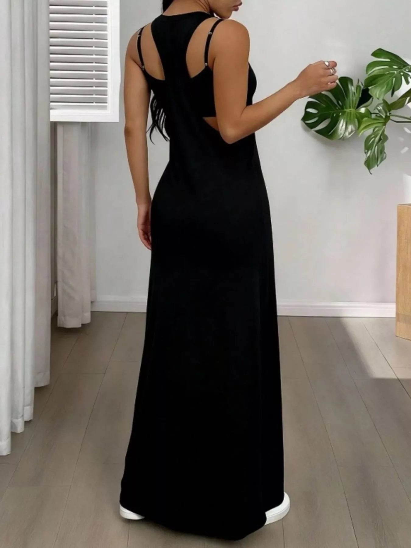 Scoop Neck Cami and Maxi Dress Set