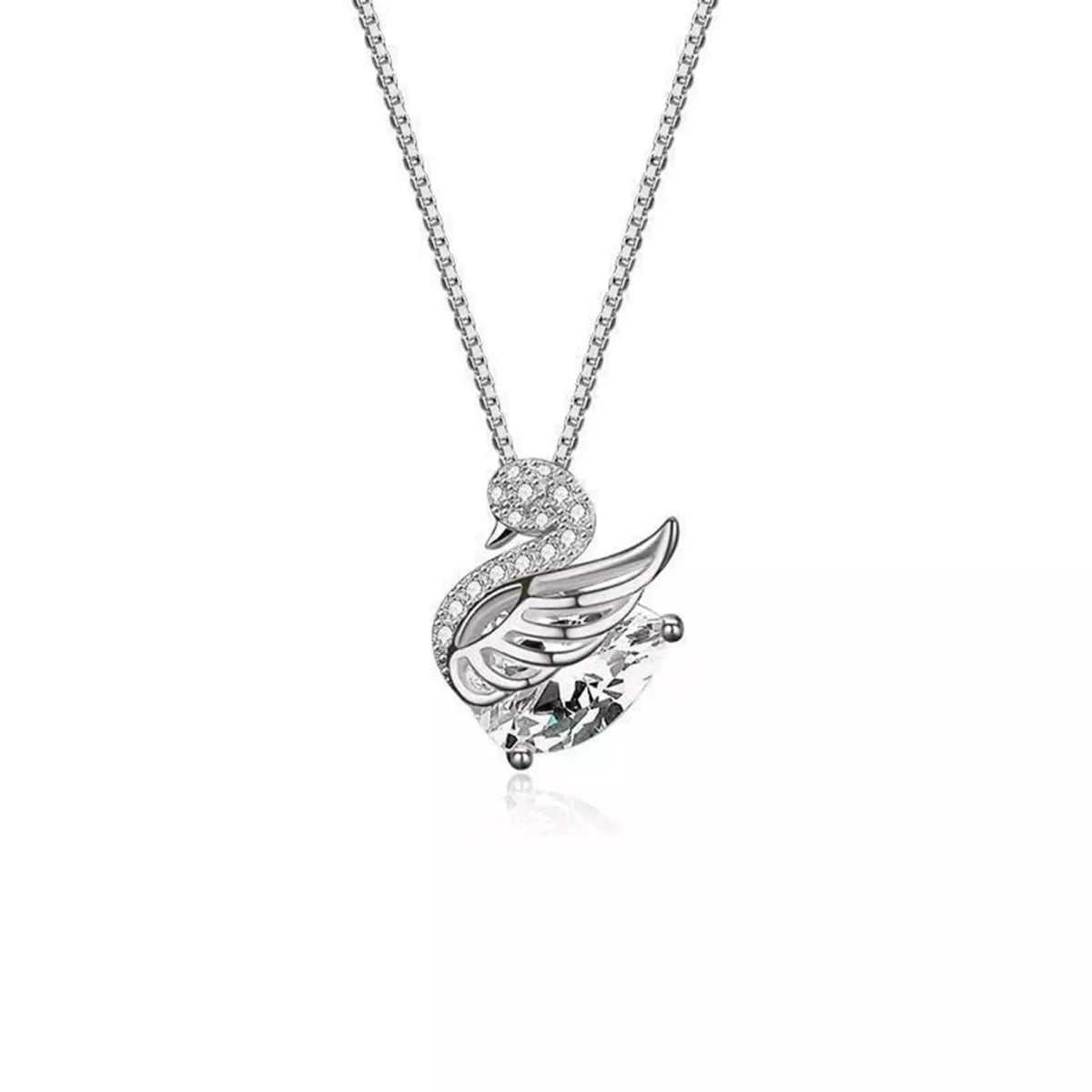 925 Sterling Silver Zircon Pendant Necklace