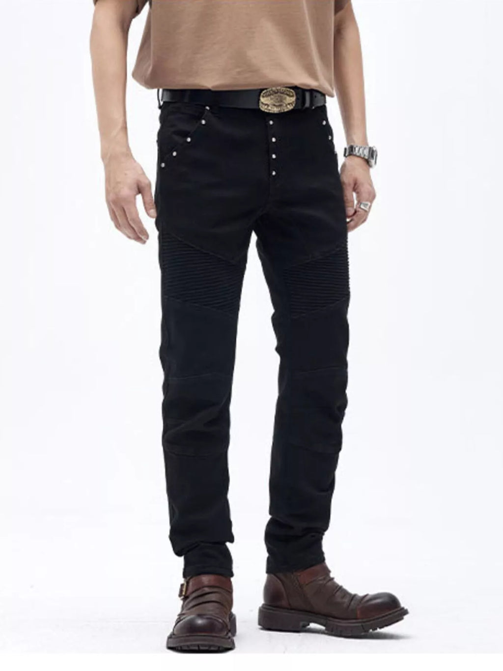 Men's Slim Fit Moto Jeans