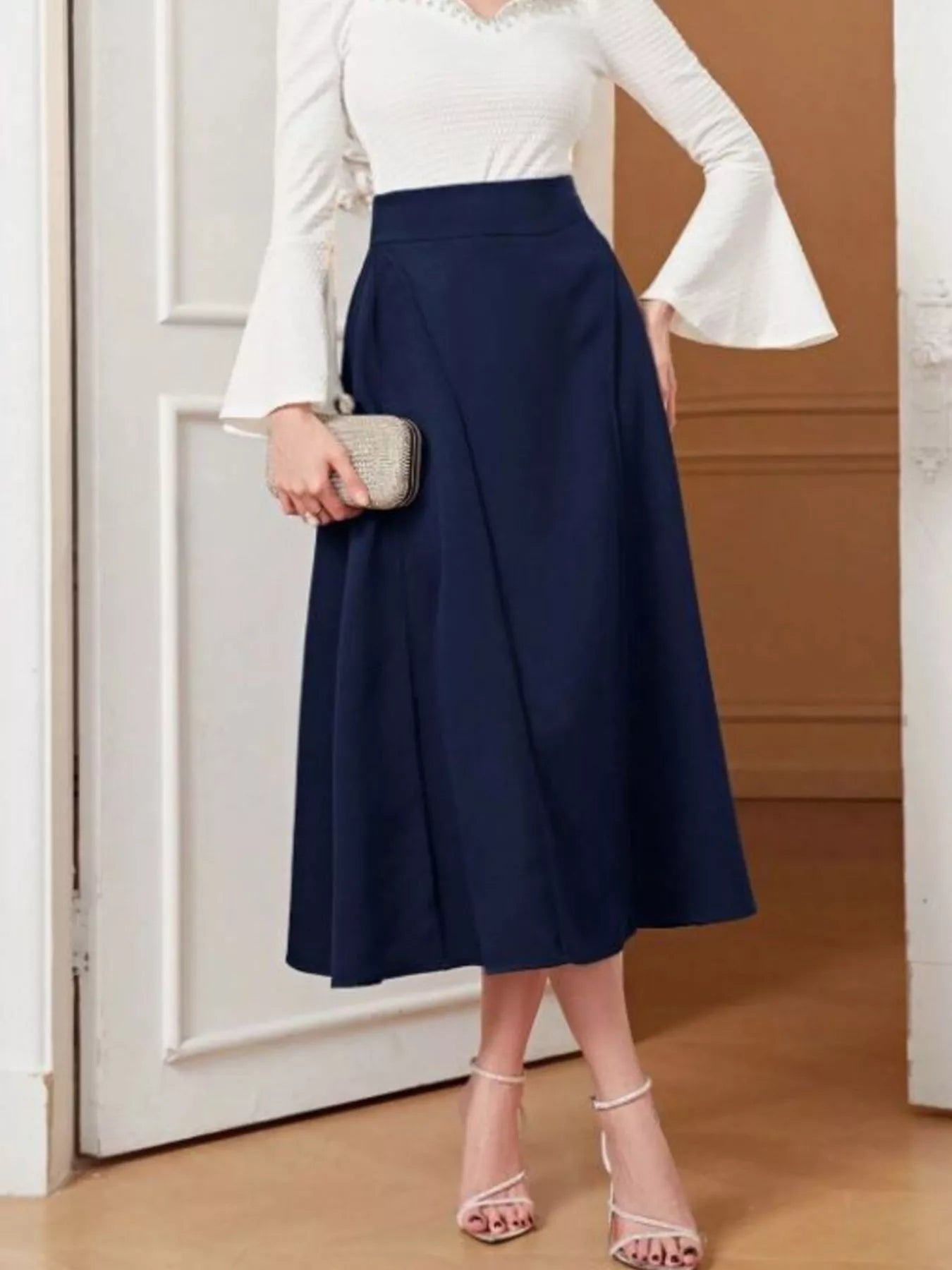 A-Line Midi Skirt
