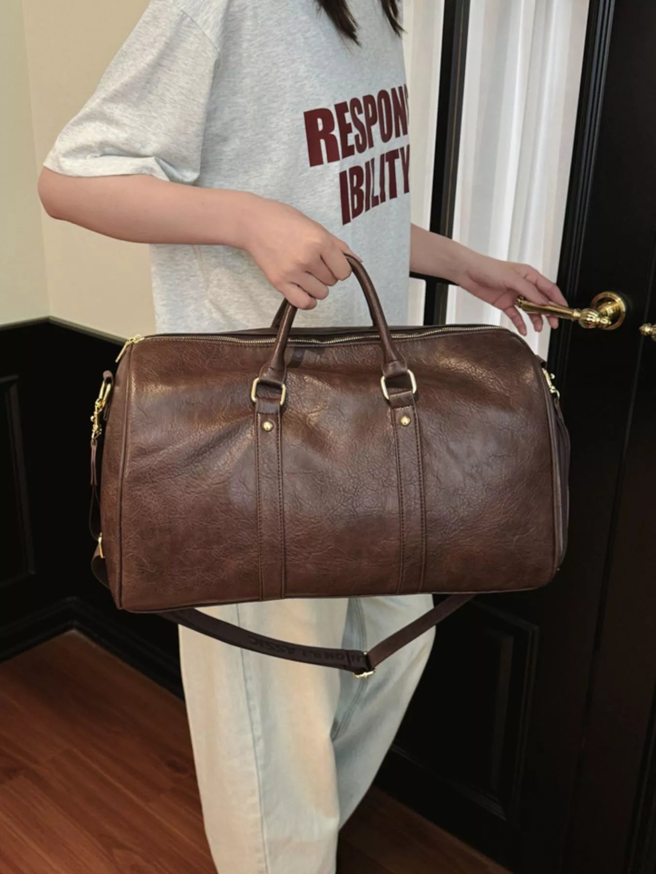PU Leather Travel Bag