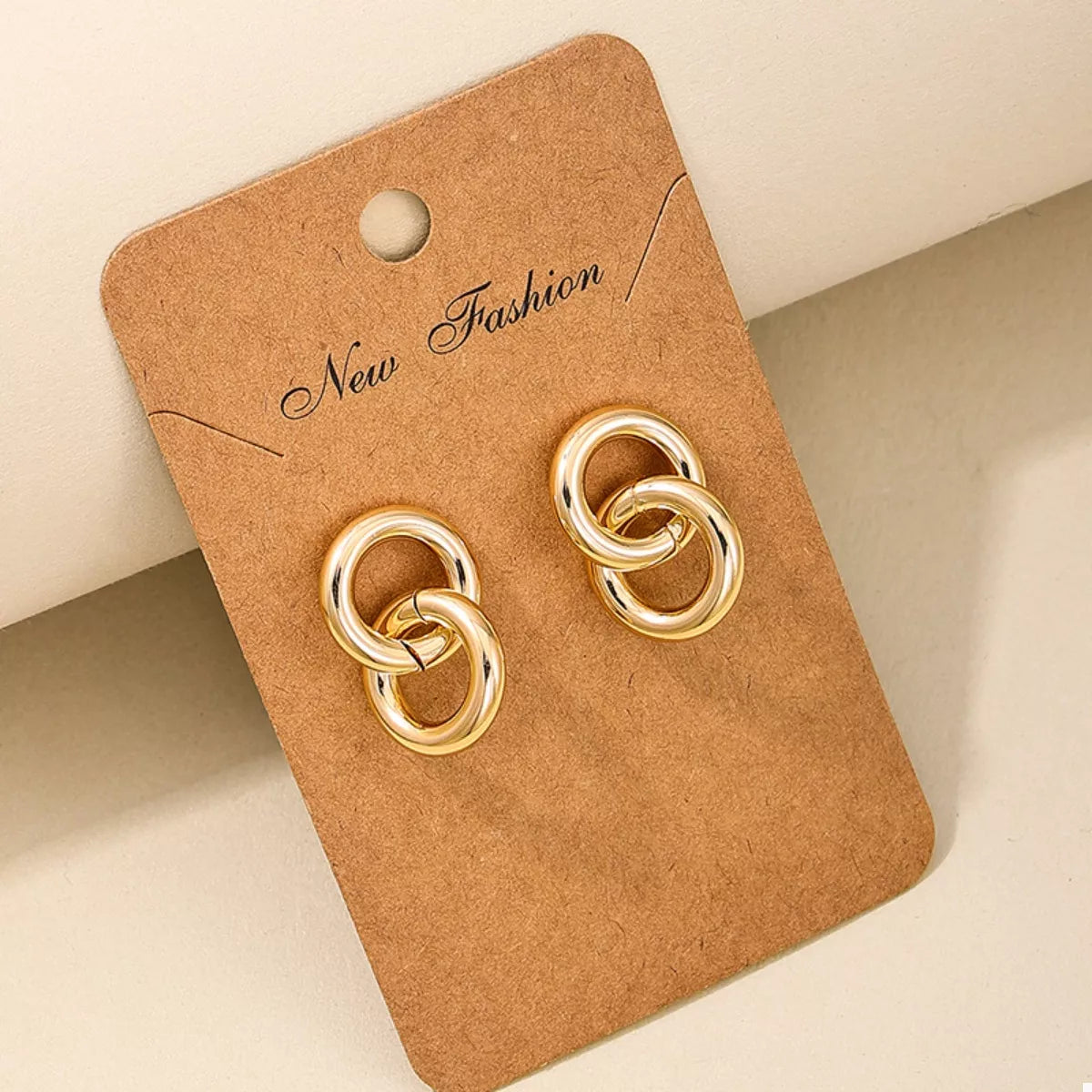Interlocked Chain Link Stud Earrings
