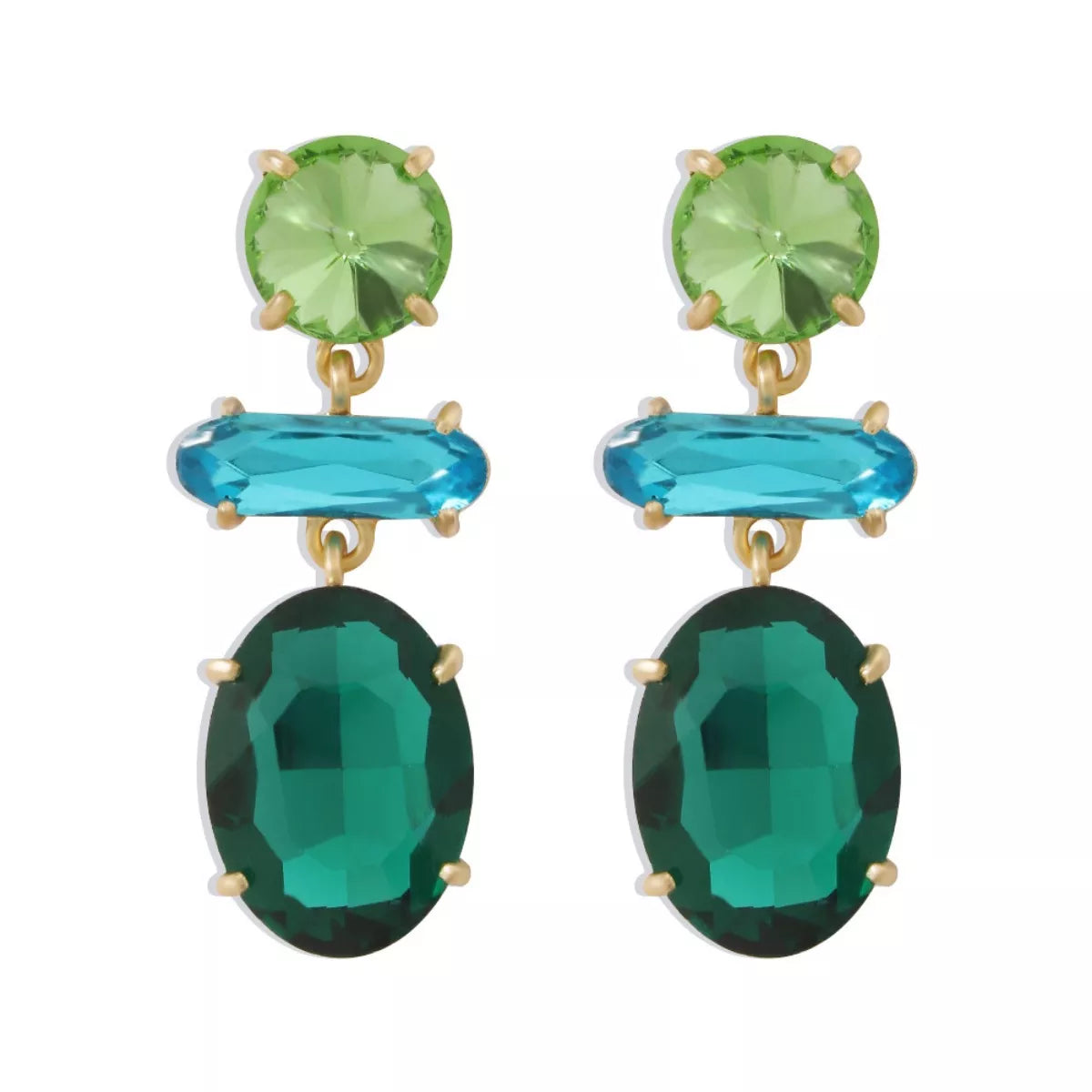 Alloy Geometric Dangle Earrings