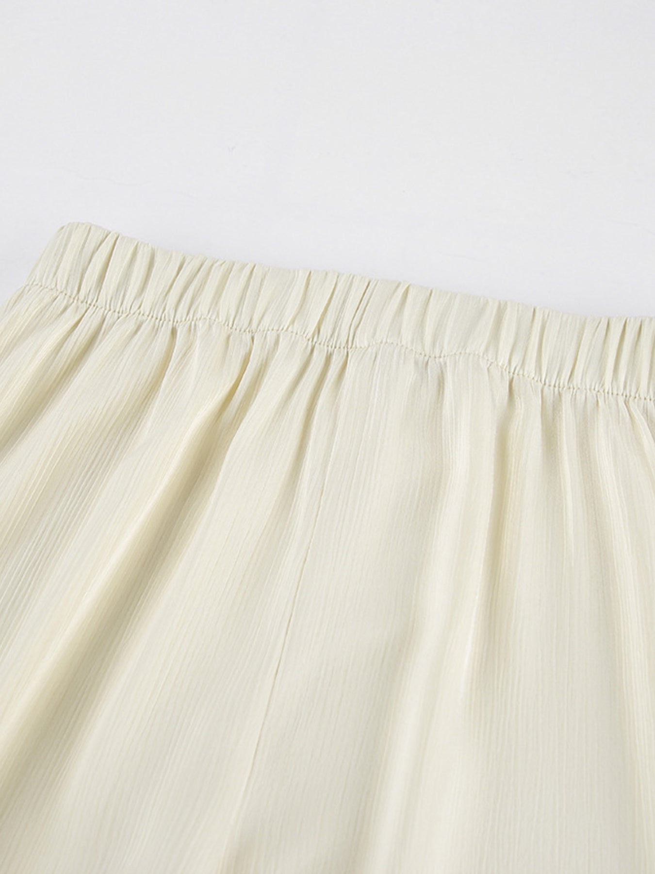Texture Shirt and Wide-Leg Pants Set