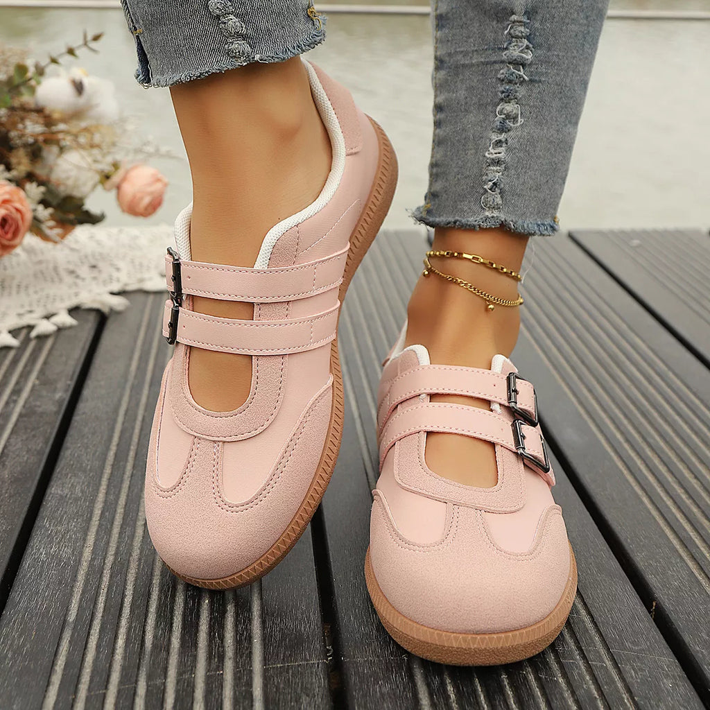 Buckle Strap Casual Sneakers