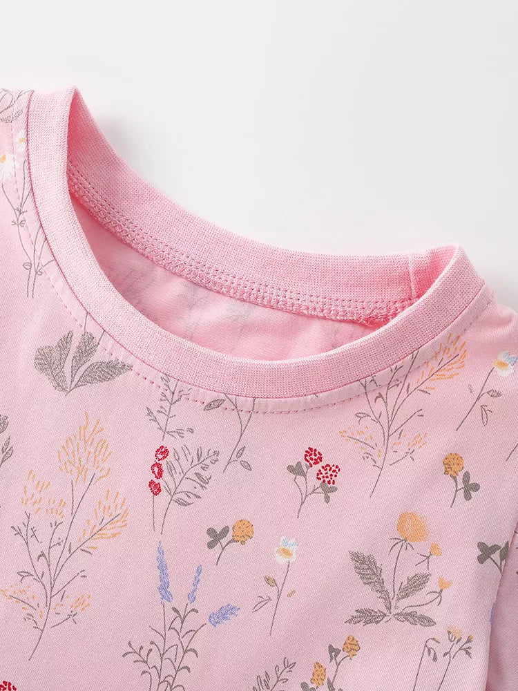 Children's Floral Print A-Line Dress