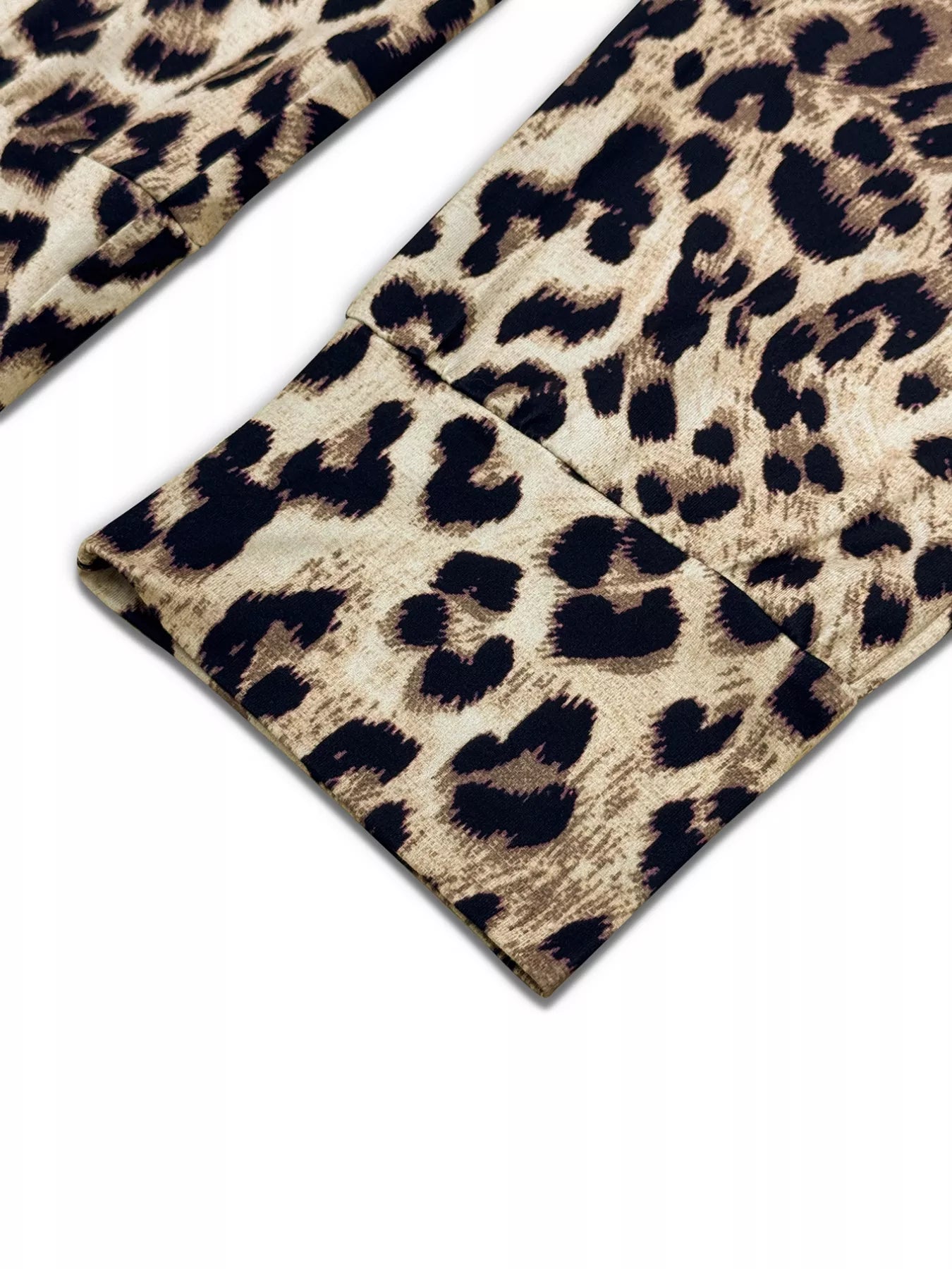 Leopard Print One-Shoulder Top and Pants Set