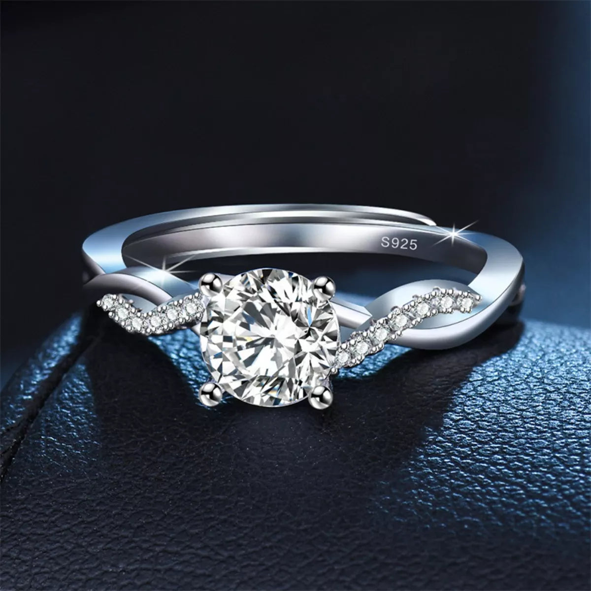 1 Carat Moissanite 925 Sterling Silver Ring