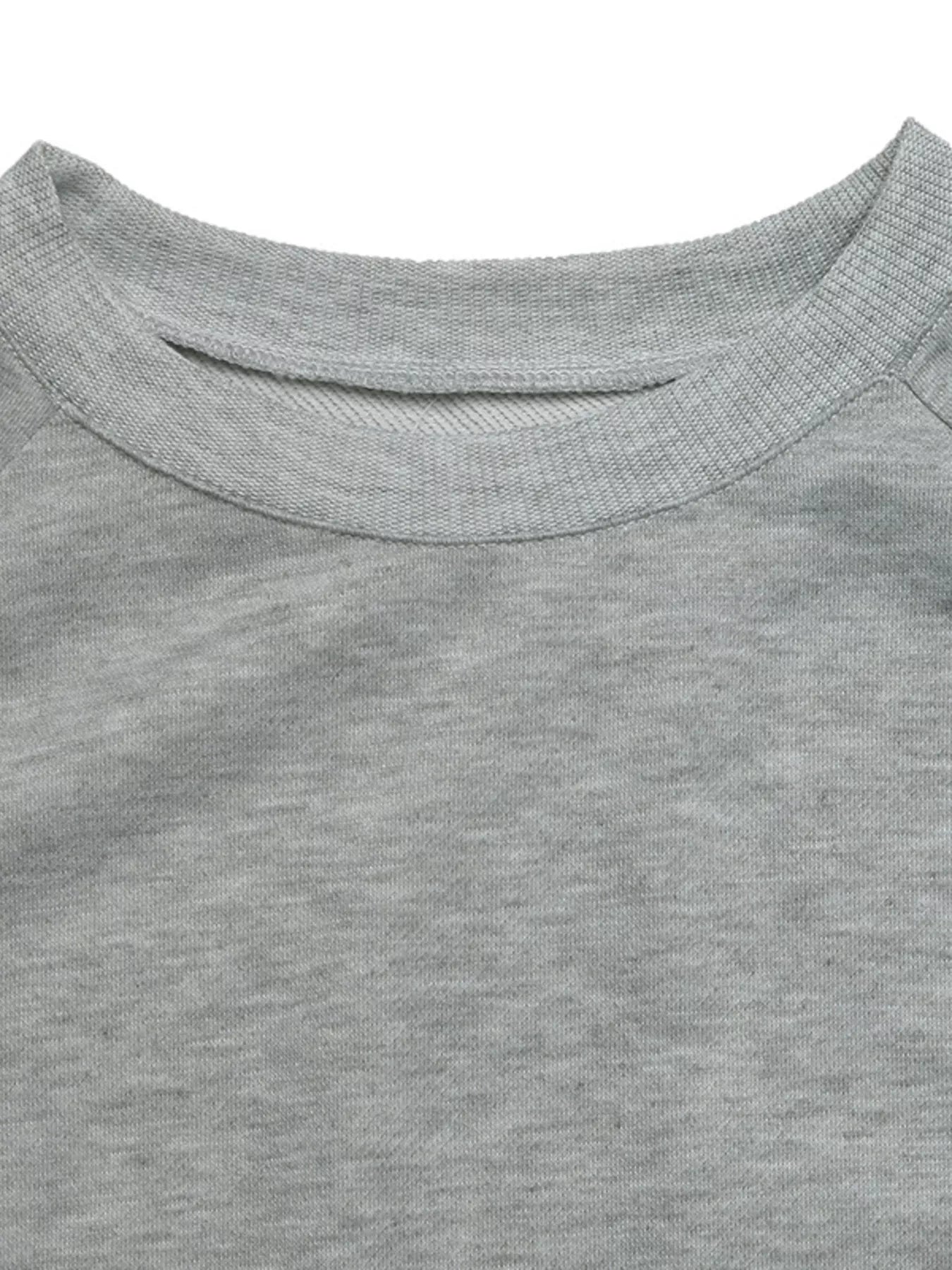 Lace Detail Round Neck Sweatshirt