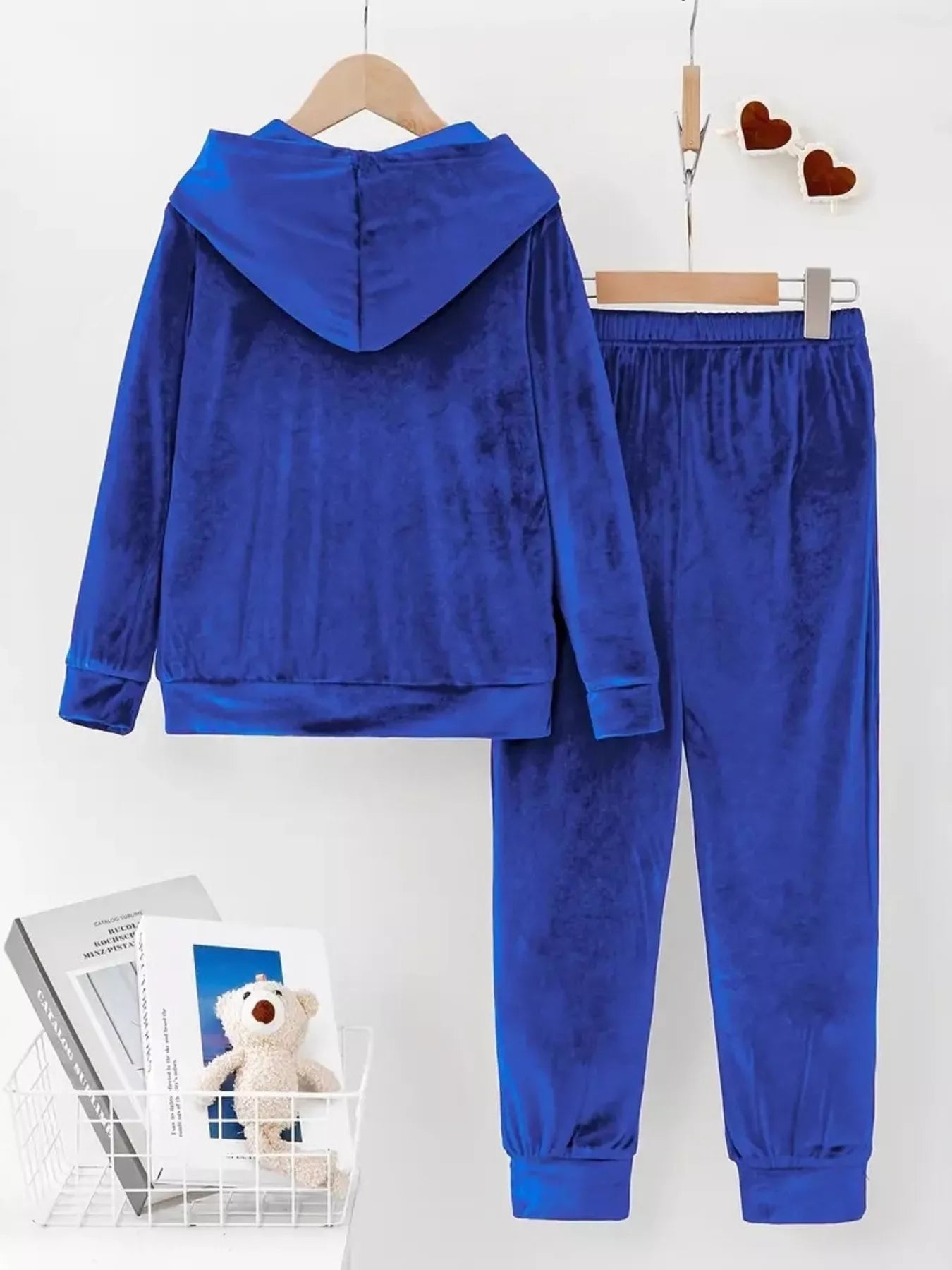 Full Size Velvet Hoodie and Pants Set Plus Size