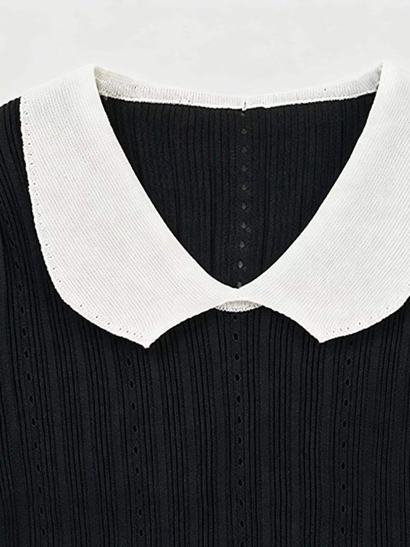 Peter Pan Collar Short Sleeve T-Shirt