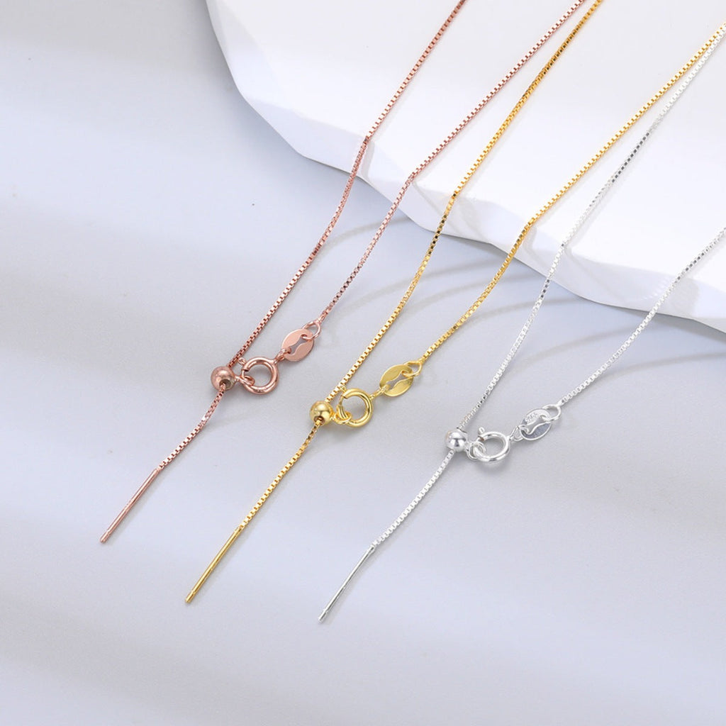 925 Sterling Silver Chain Adjustable Necklace