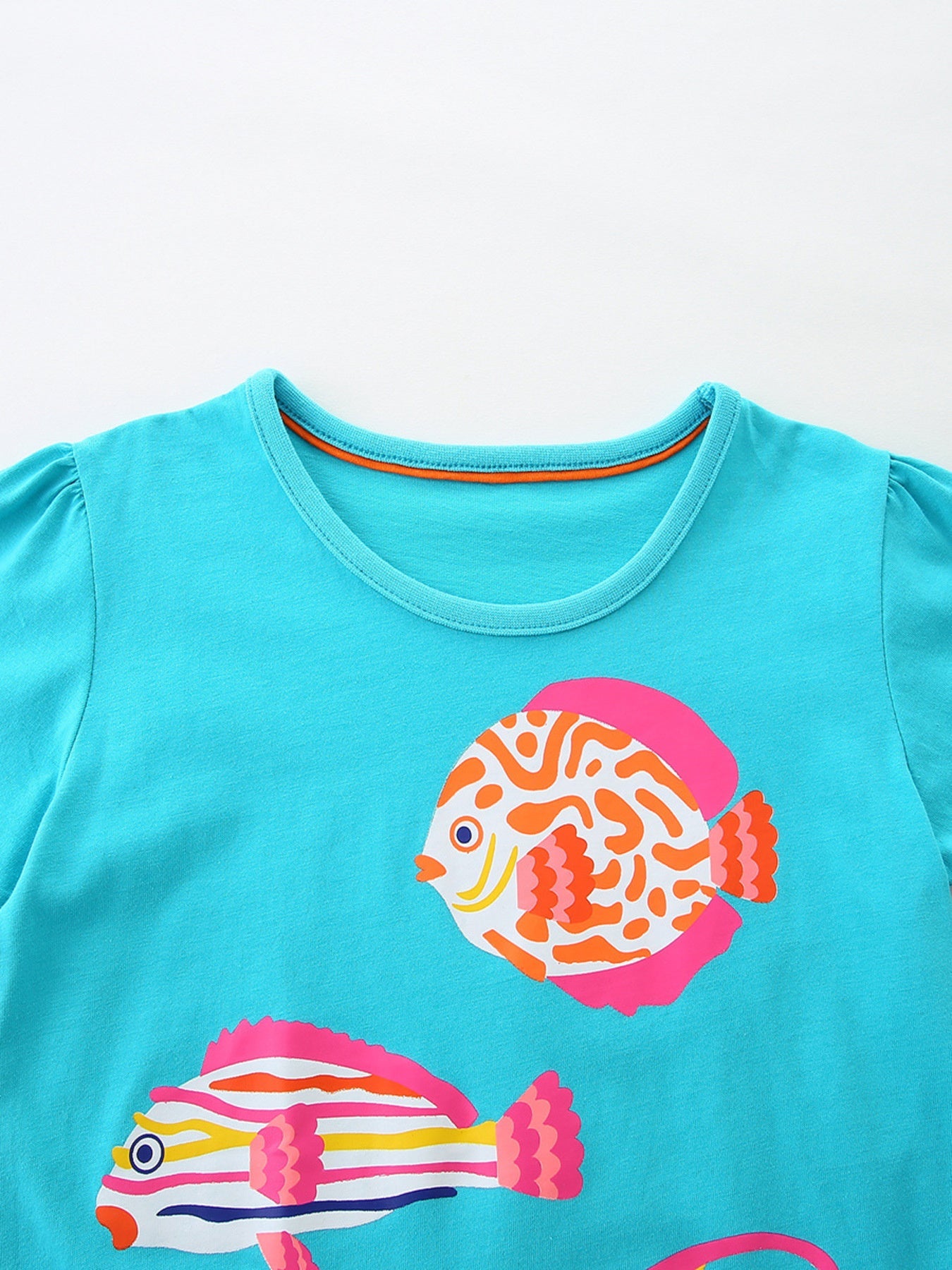 Children's Fish Print Short Sleeve T-Shirt