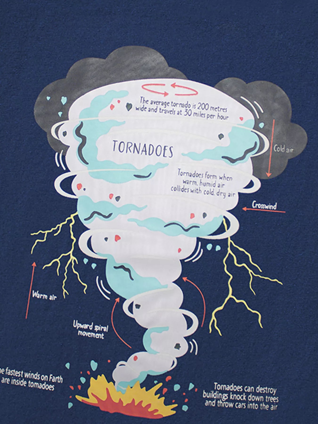 Children's Tornado Graphic Short Sleeve T-Shirt