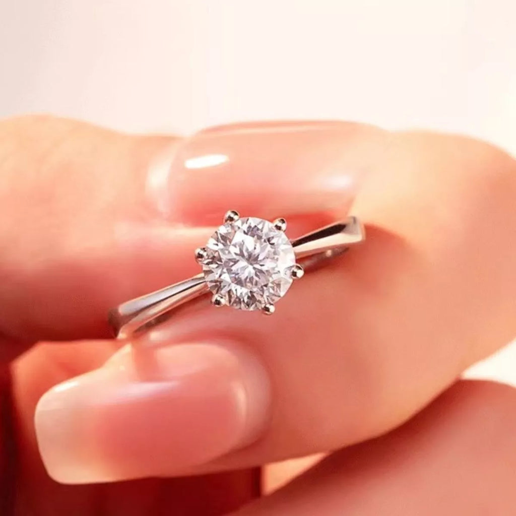 5 Carat 925 Sterling Silver Moissanite Ring