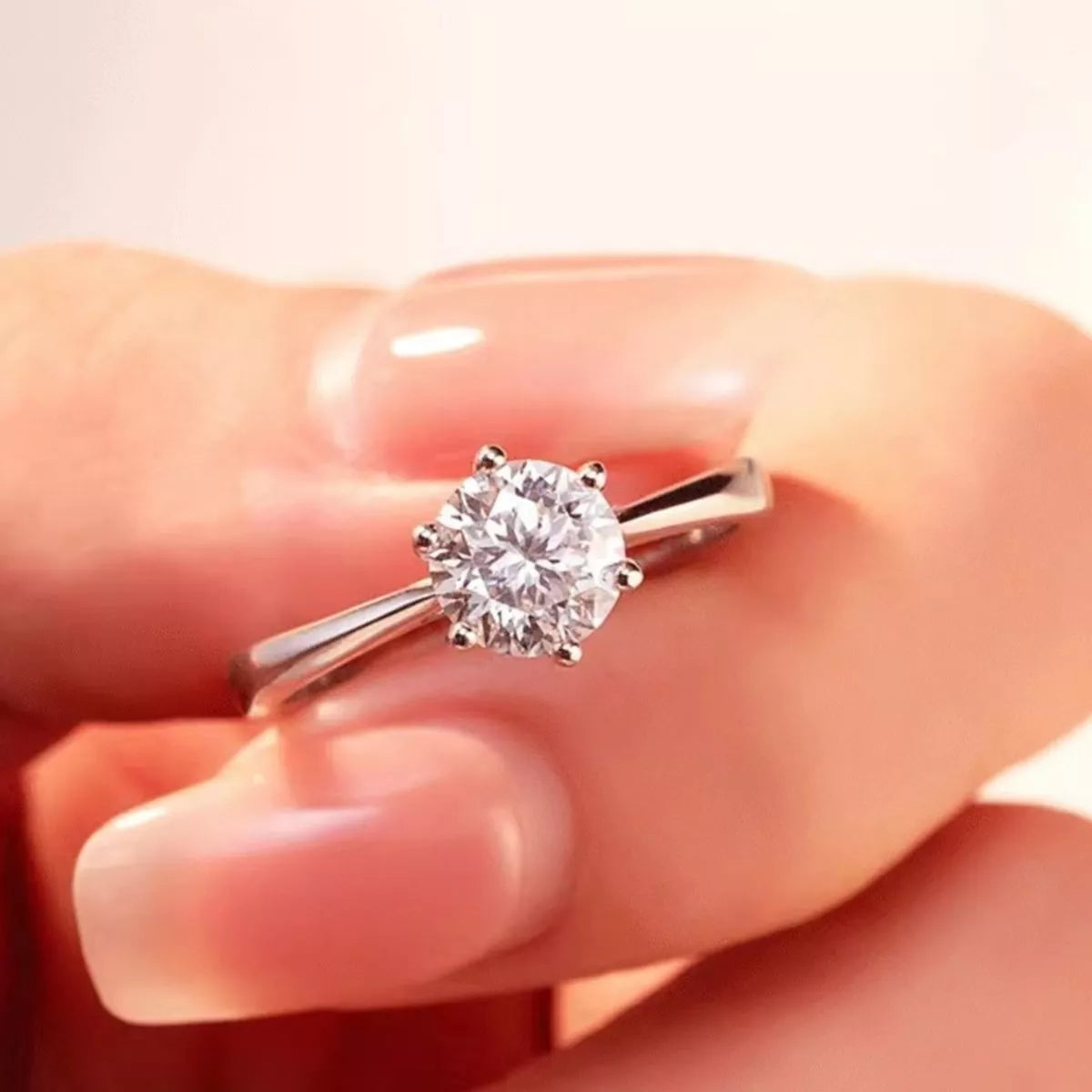 5 Carat 925 Sterling Silver Moissanite Ring