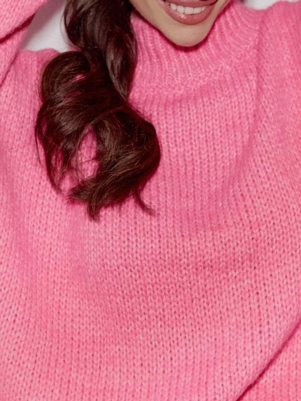 Oversize Mock Neck Dropped Shoulder Sweater
