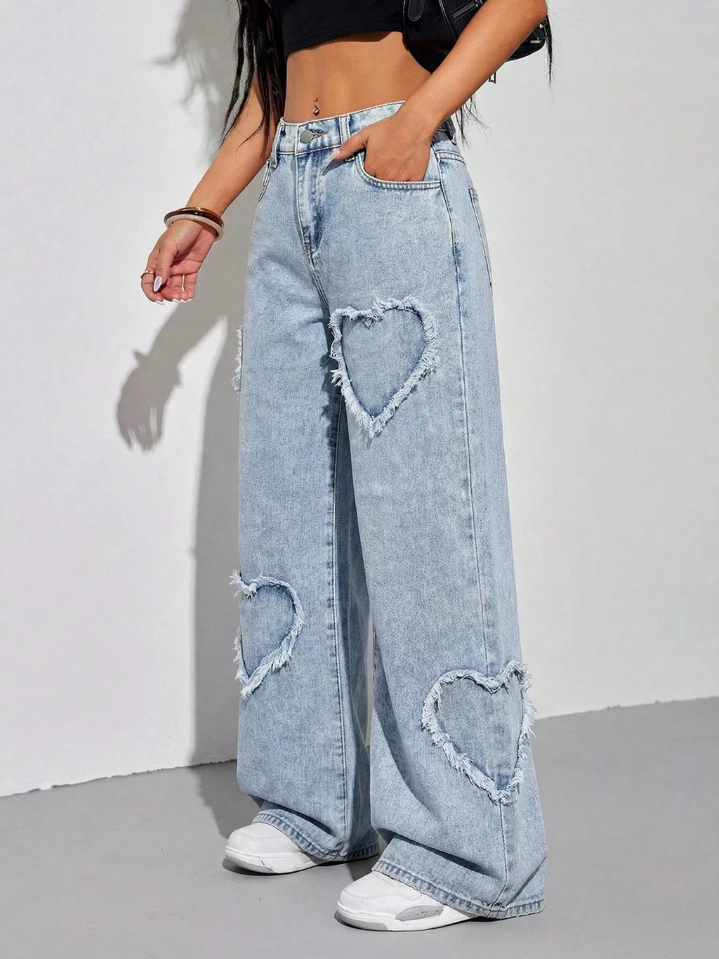 Heart Wide Leg Jeans
