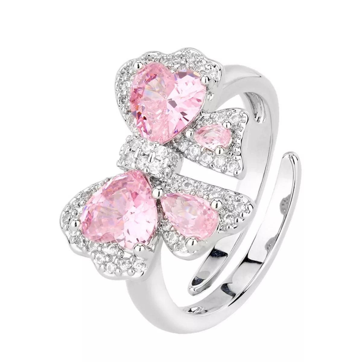 Zircon Bow Bypass Ring
