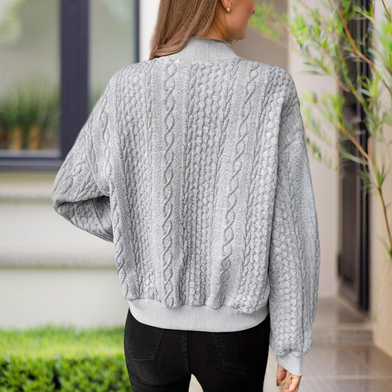 Ribbed Button-Up Knit Shacket