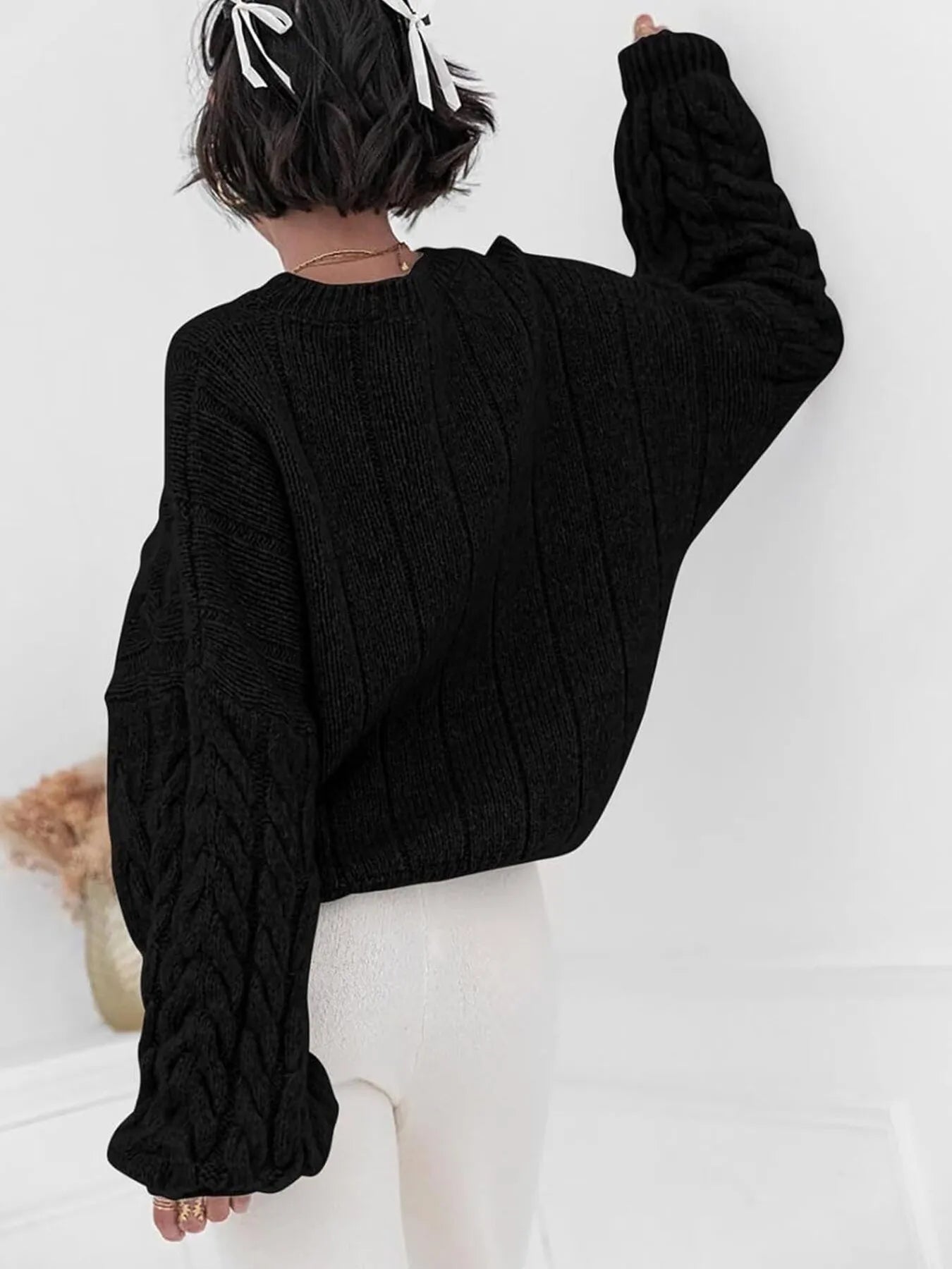 Cable Knit Long Sleeve Sweater
