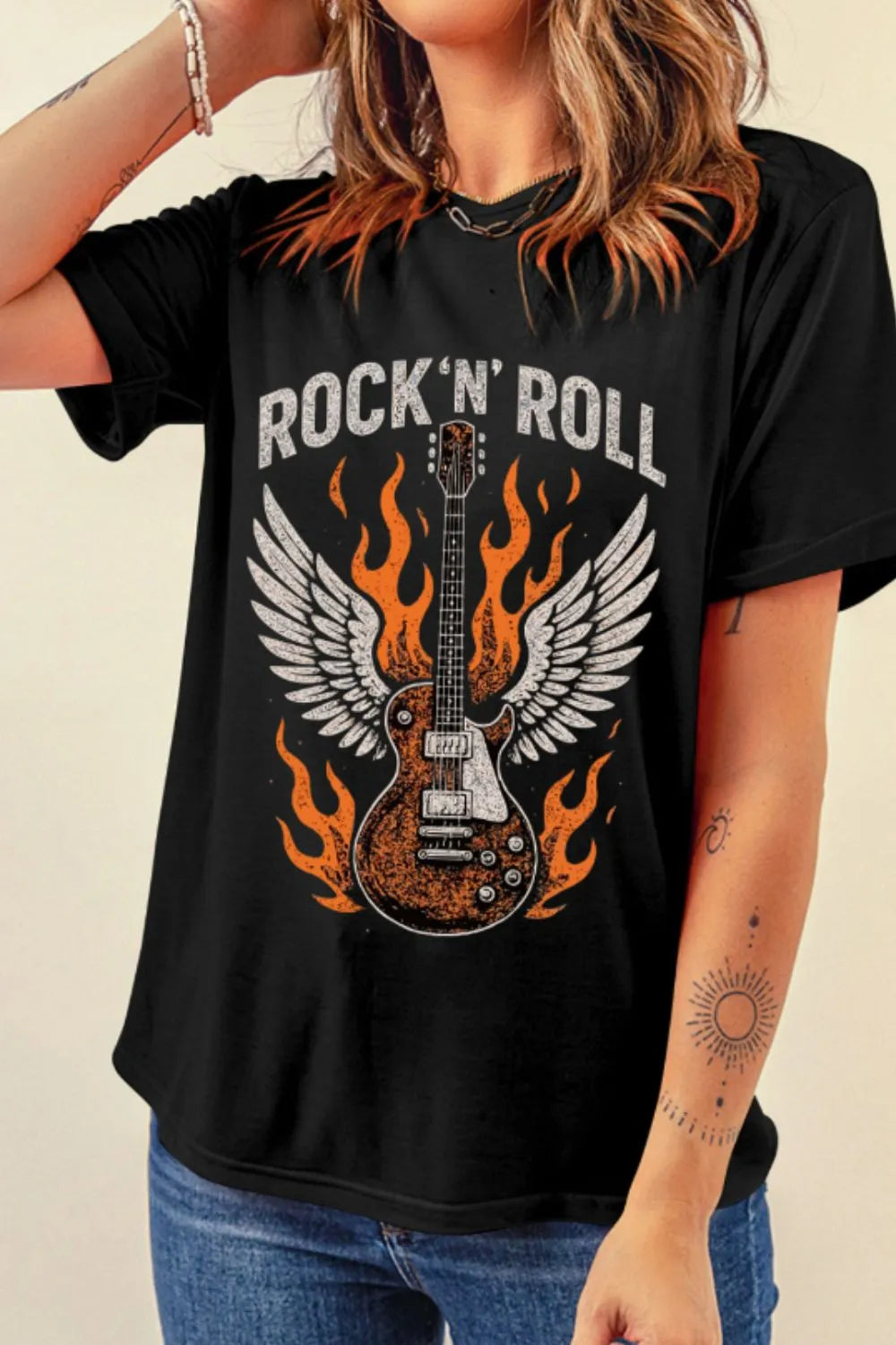 Graphic Round Neck Short Sleeve T-Shirt