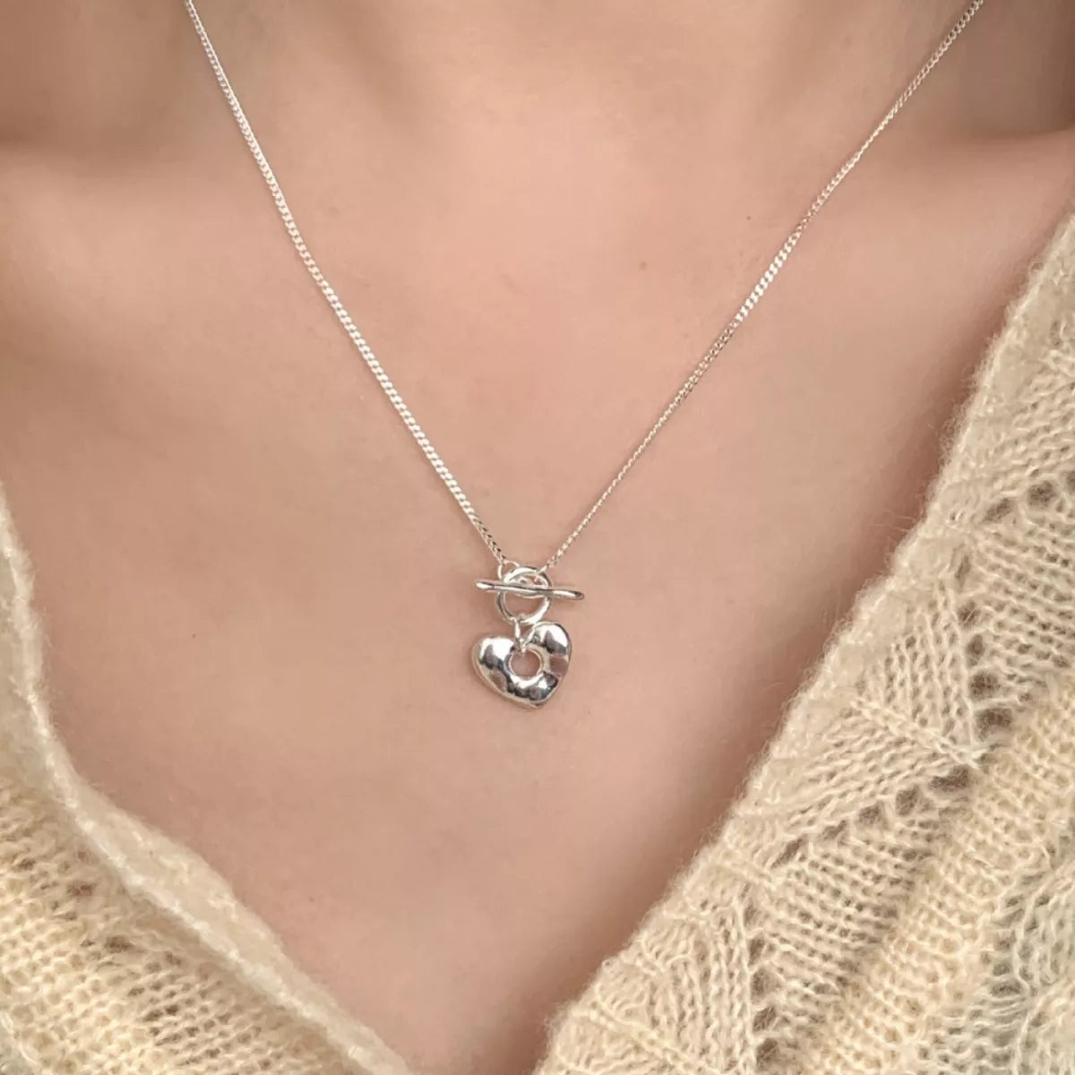 925 Sterling Silver Heart Necklace