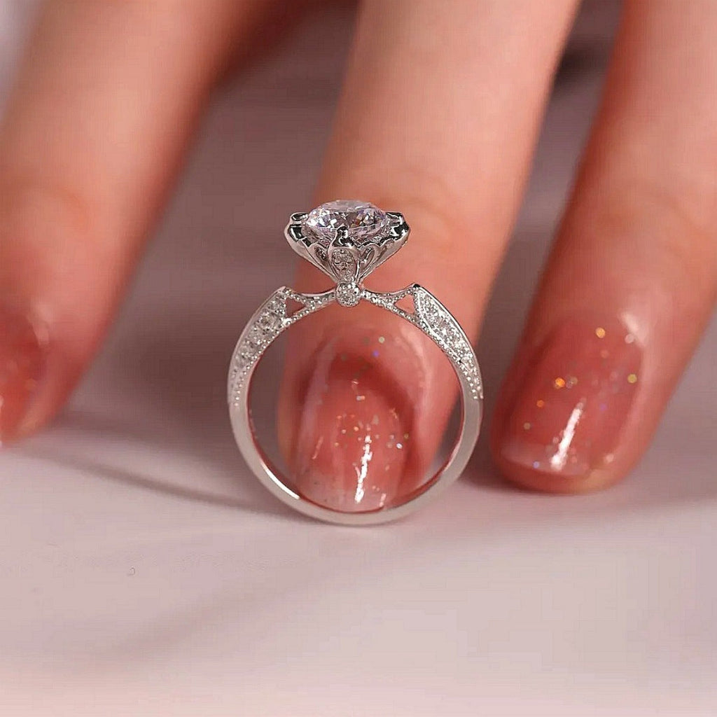 1 Carat Moissanite 925 Sterling Silver Ring