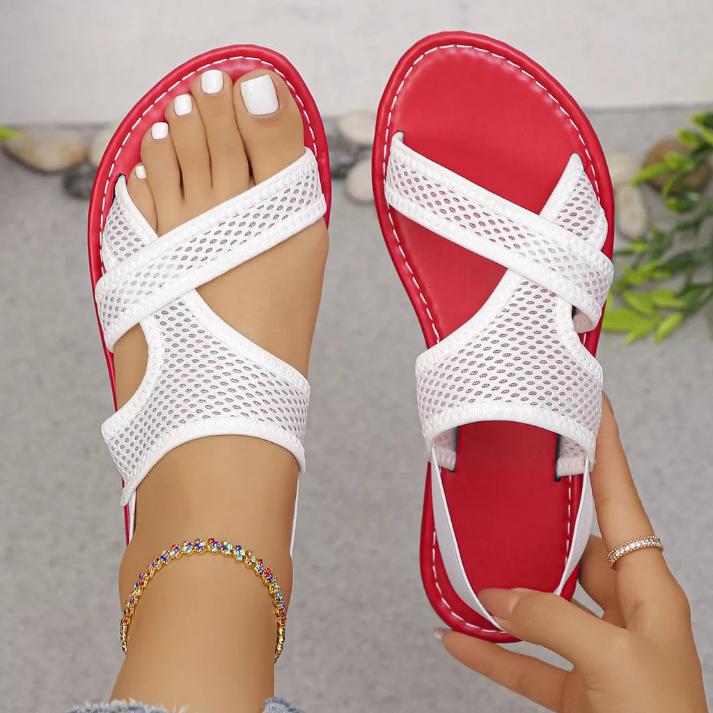 Crisscross Mesh Sandals
