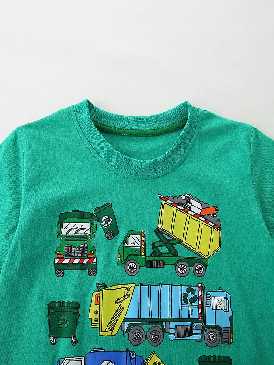 Children's Vehicle Graphic Short Sleeve T-Shirt