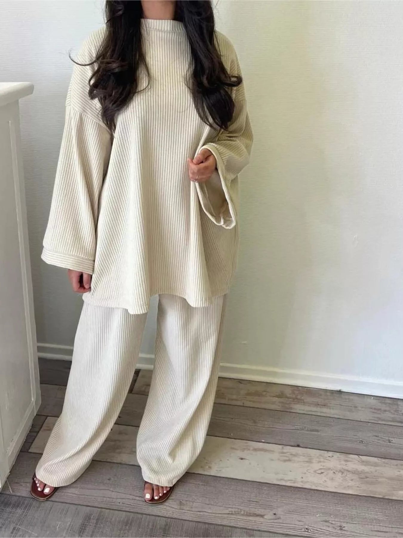 Relaxed Fit Corduroy Top and Pants Set