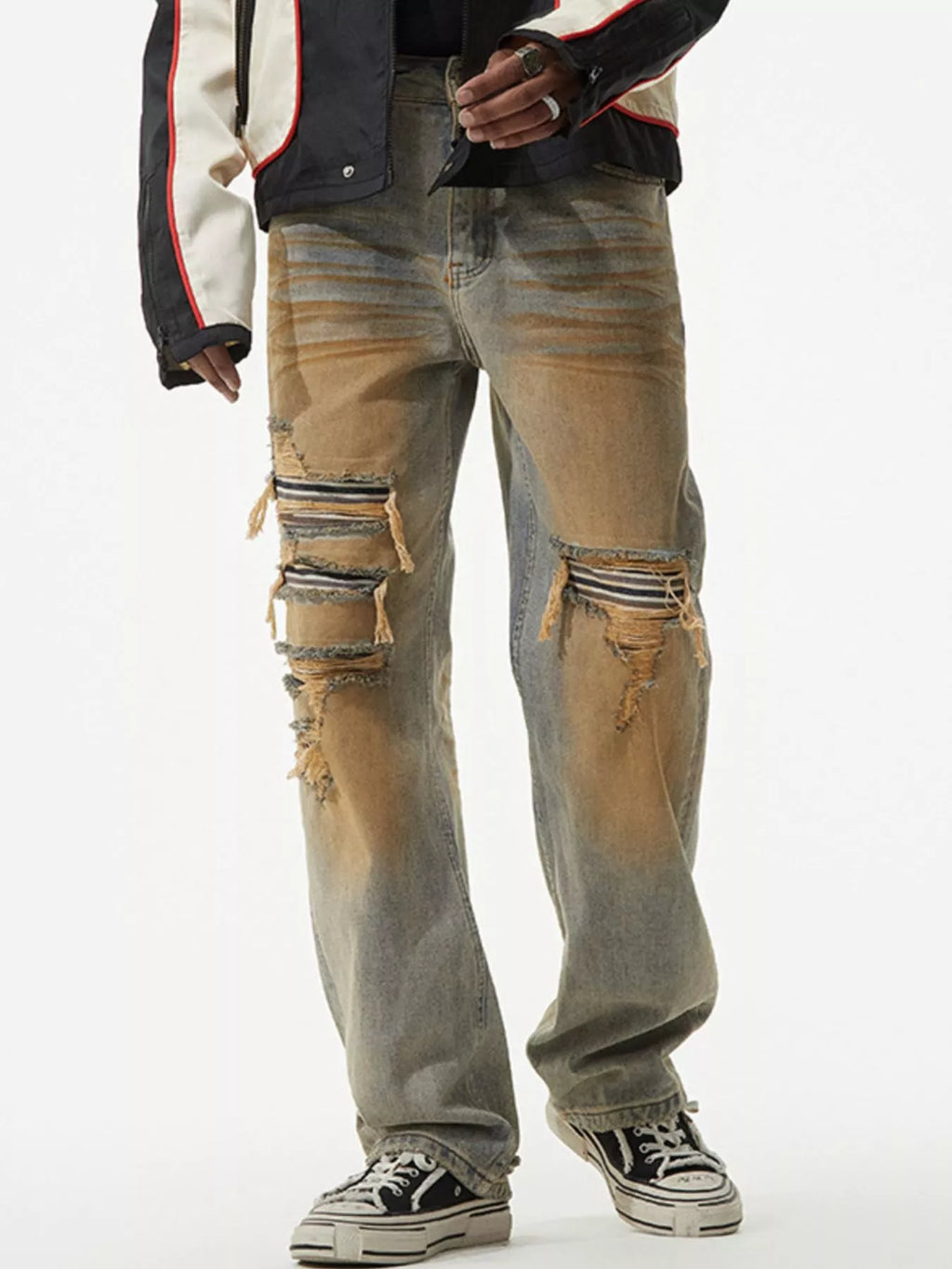 Men's Distressed Loose Fit Jeans
